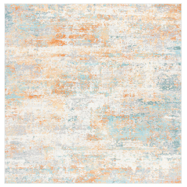 SAFAVIEH Aria Collection ARA566J Ivory / Aqua Rug Image 6