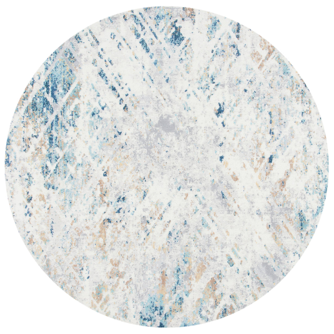 SAFAVIEH Aria Collection ARA567A Ivory / Blue Rug Image 4