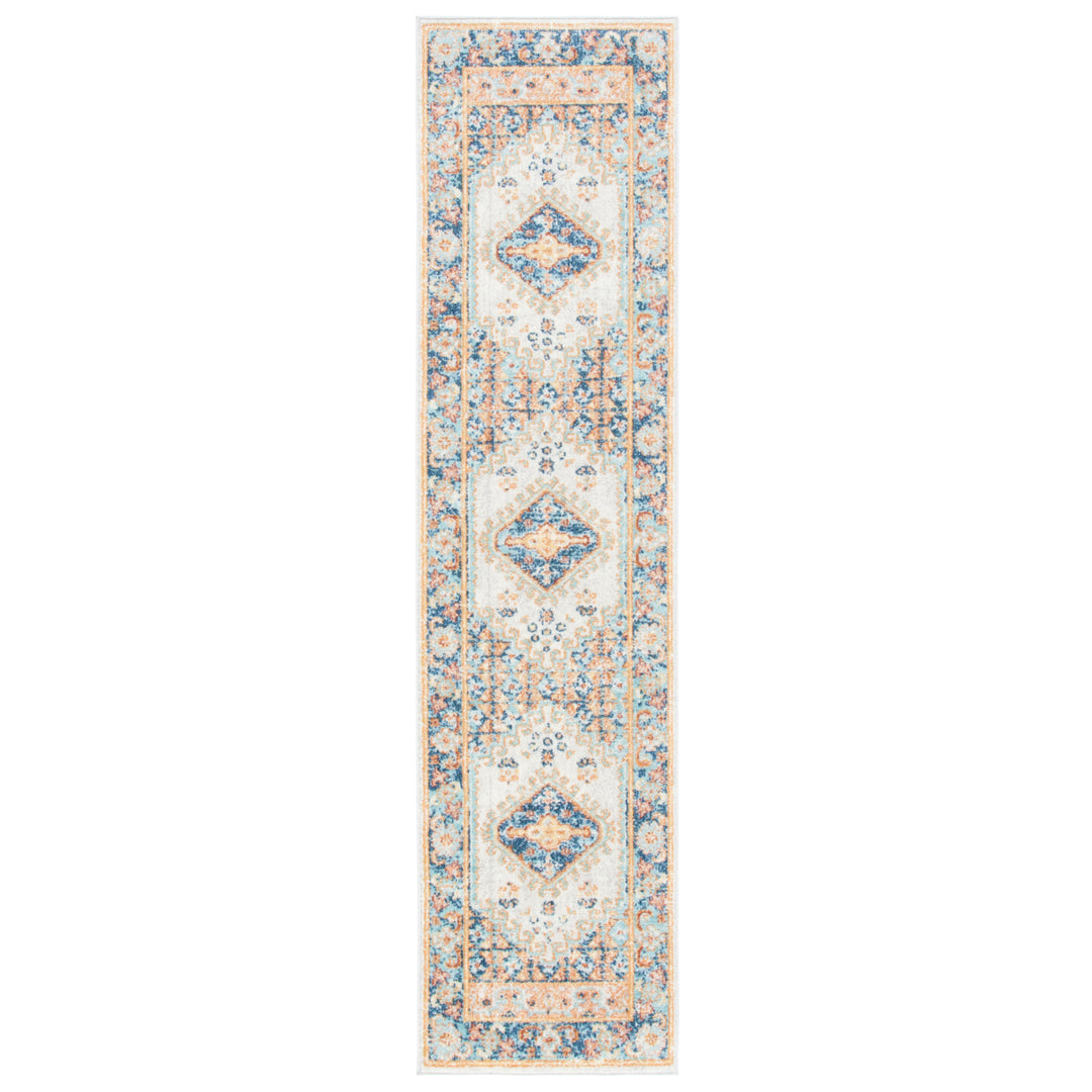 SAFAVIEH Aria Collection ARA572N Ivory / Navy Rug Image 5