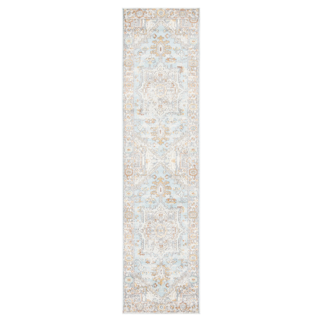 SAFAVIEH Aria Collection ARA580J Aqua / Beige Rug Image 5