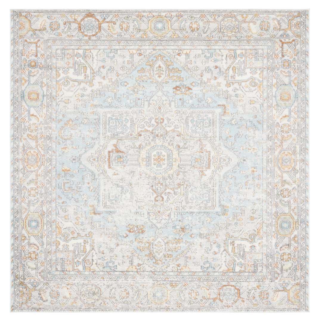 SAFAVIEH Aria Collection ARA580J Aqua / Beige Rug Image 6