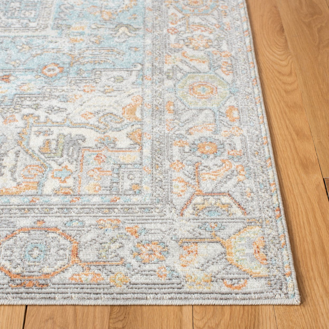 SAFAVIEH Aria Collection ARA580J Aqua / Beige Rug Image 7