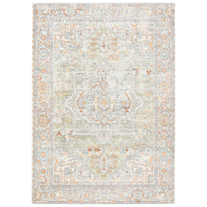 SAFAVIEH Aria Collection ARA580W Sage / Beige Rug Image 1