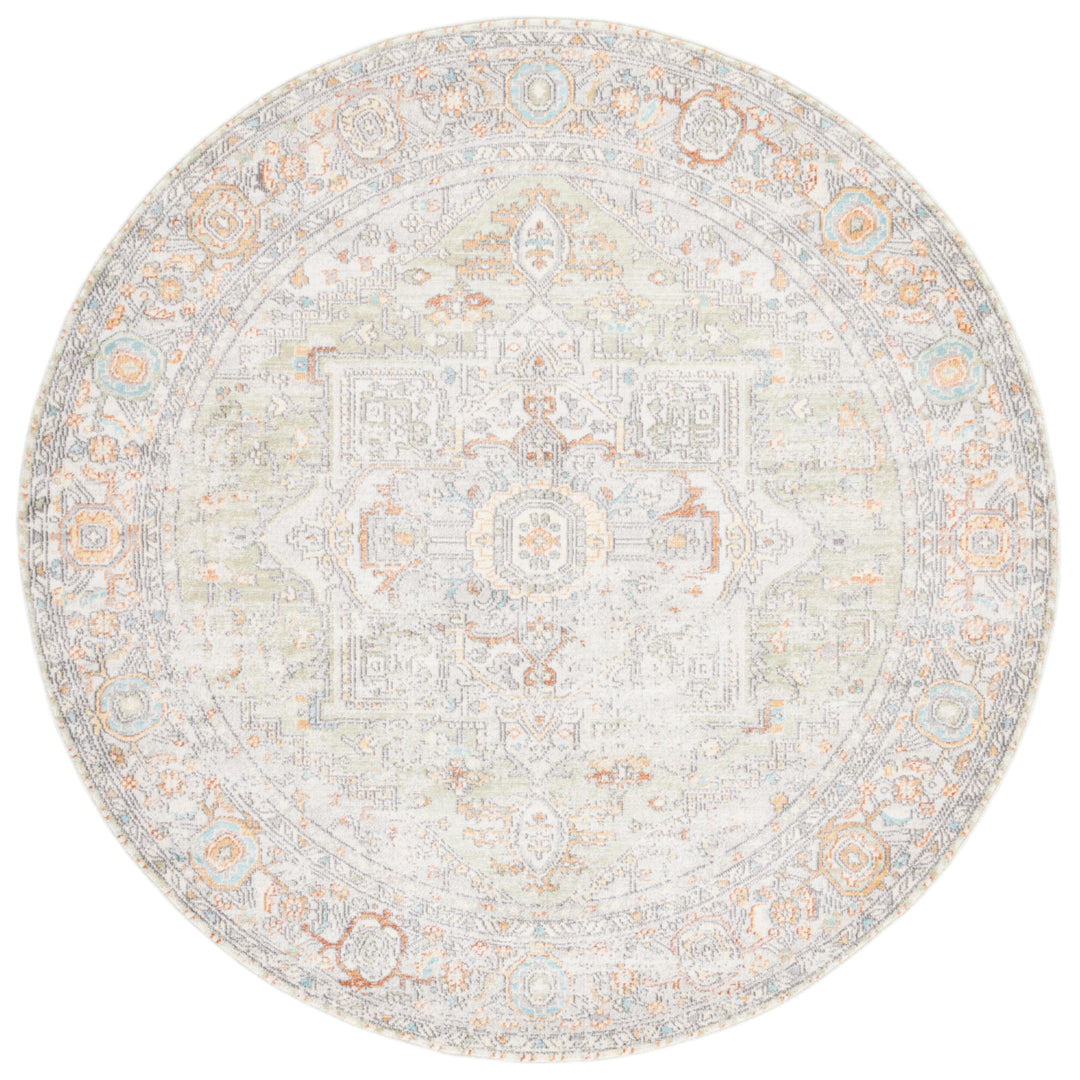 SAFAVIEH Aria Collection ARA580W Sage / Beige Rug Image 4