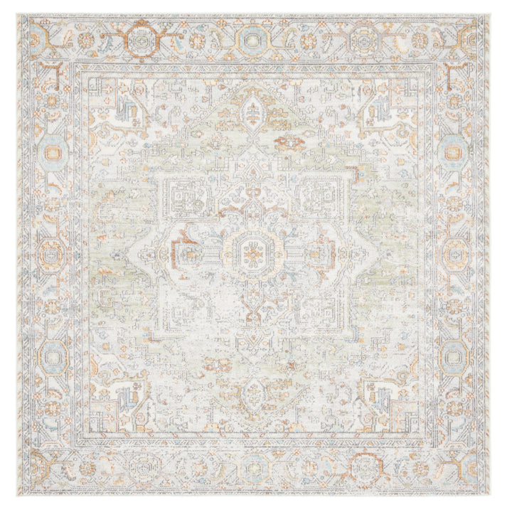 SAFAVIEH Aria Collection ARA580W Sage / Beige Rug Image 6