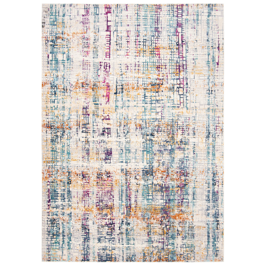 SAFAVIEH Aria Collection ARA720A Ivory / Turquoise Rug Image 1