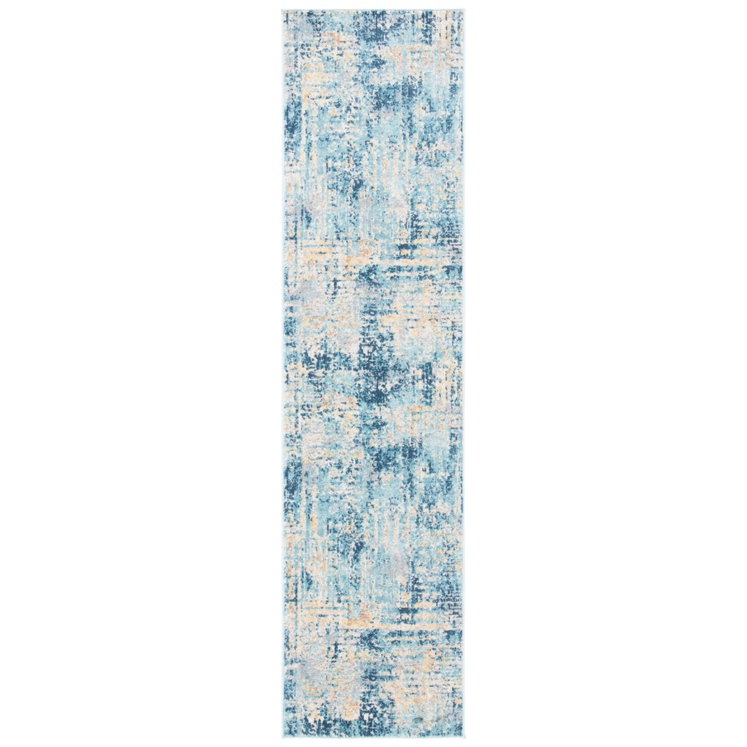 SAFAVIEH Aria Collection ARA585M Ivory / Blue Rug Image 5