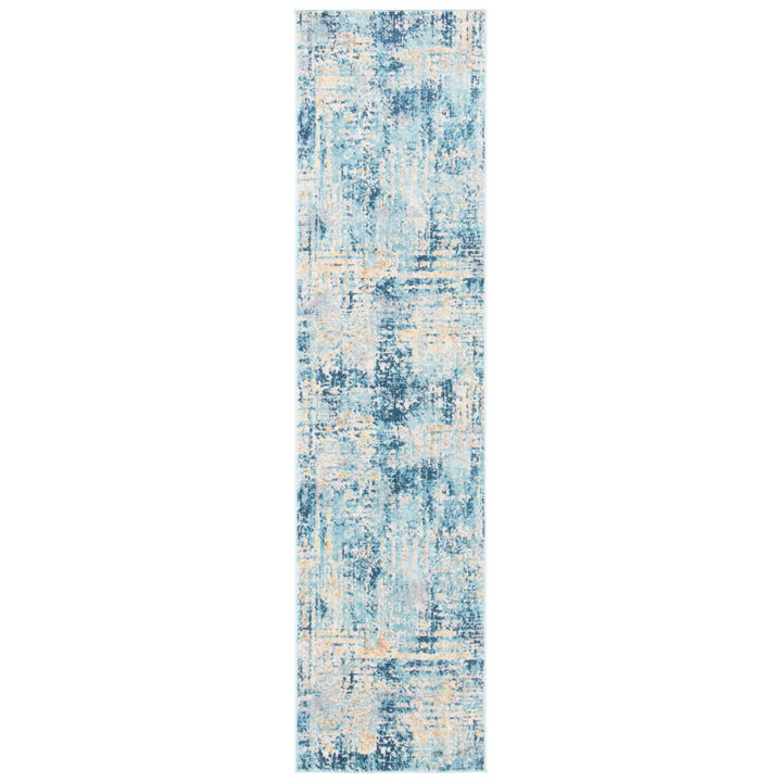 SAFAVIEH Aria Collection ARA585M Ivory / Blue Rug Image 1