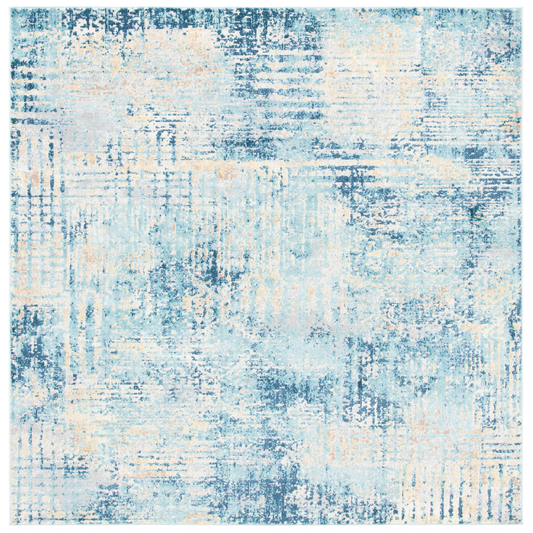 SAFAVIEH Aria Collection ARA585M Ivory / Blue Rug Image 6