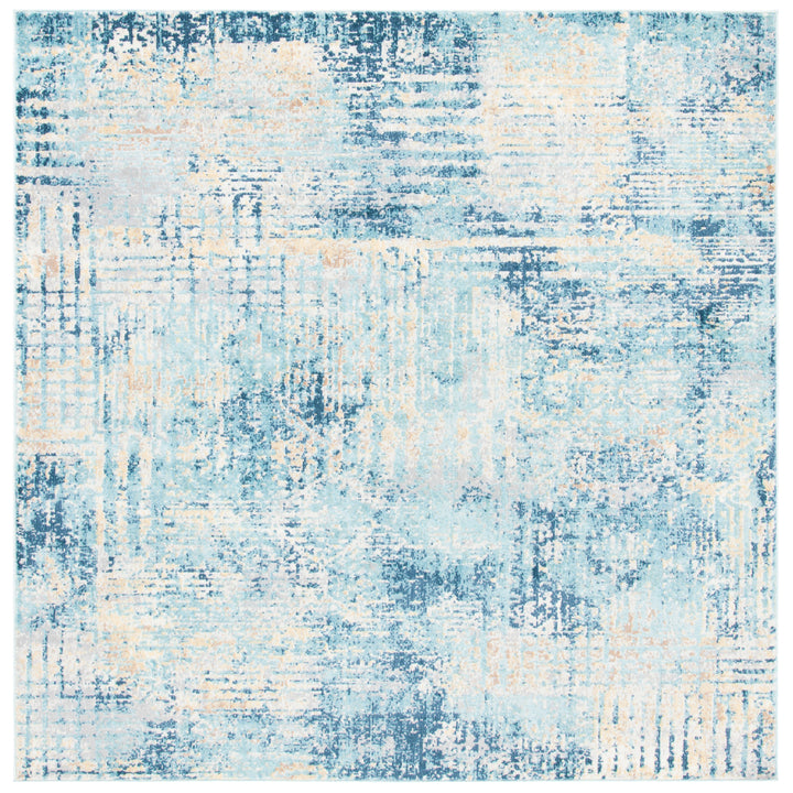 SAFAVIEH Aria Collection ARA585M Ivory / Blue Rug Image 6