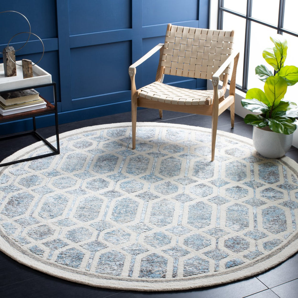 SAFAVIEH Artistry ARR665M Handmade Ivory / Blue Rug Image 2