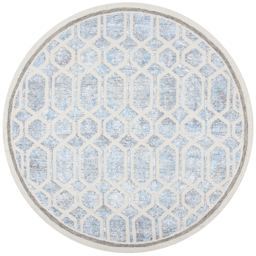 SAFAVIEH Artistry ARR665M Handmade Ivory / Blue Rug Image 4