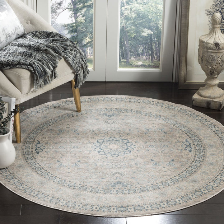 SAFAVIEH Archive Collection ARC671A Grey / Blue Rug Image 2