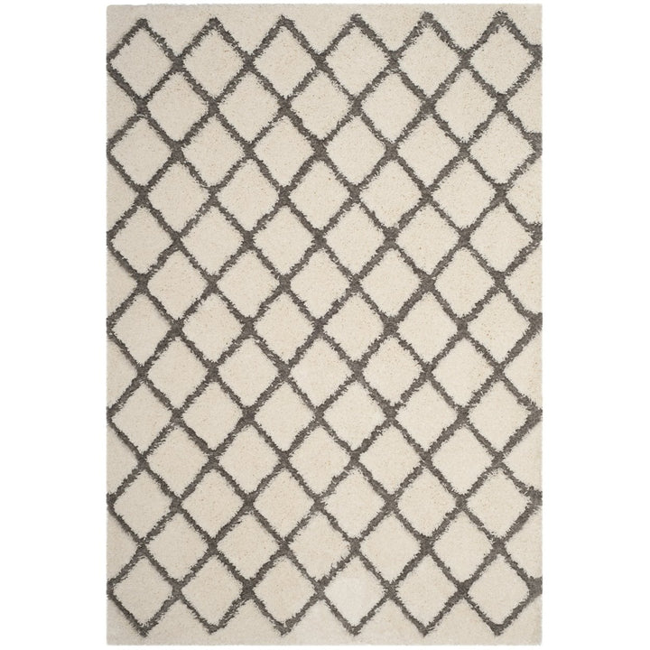 SAFAVIEH Adriana Shag Collection ARG780C Cream / Grey Rug Image 1