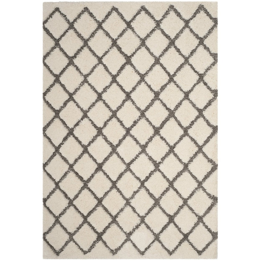 SAFAVIEH Adriana Shag Collection ARG780C Cream / Grey Rug Image 1