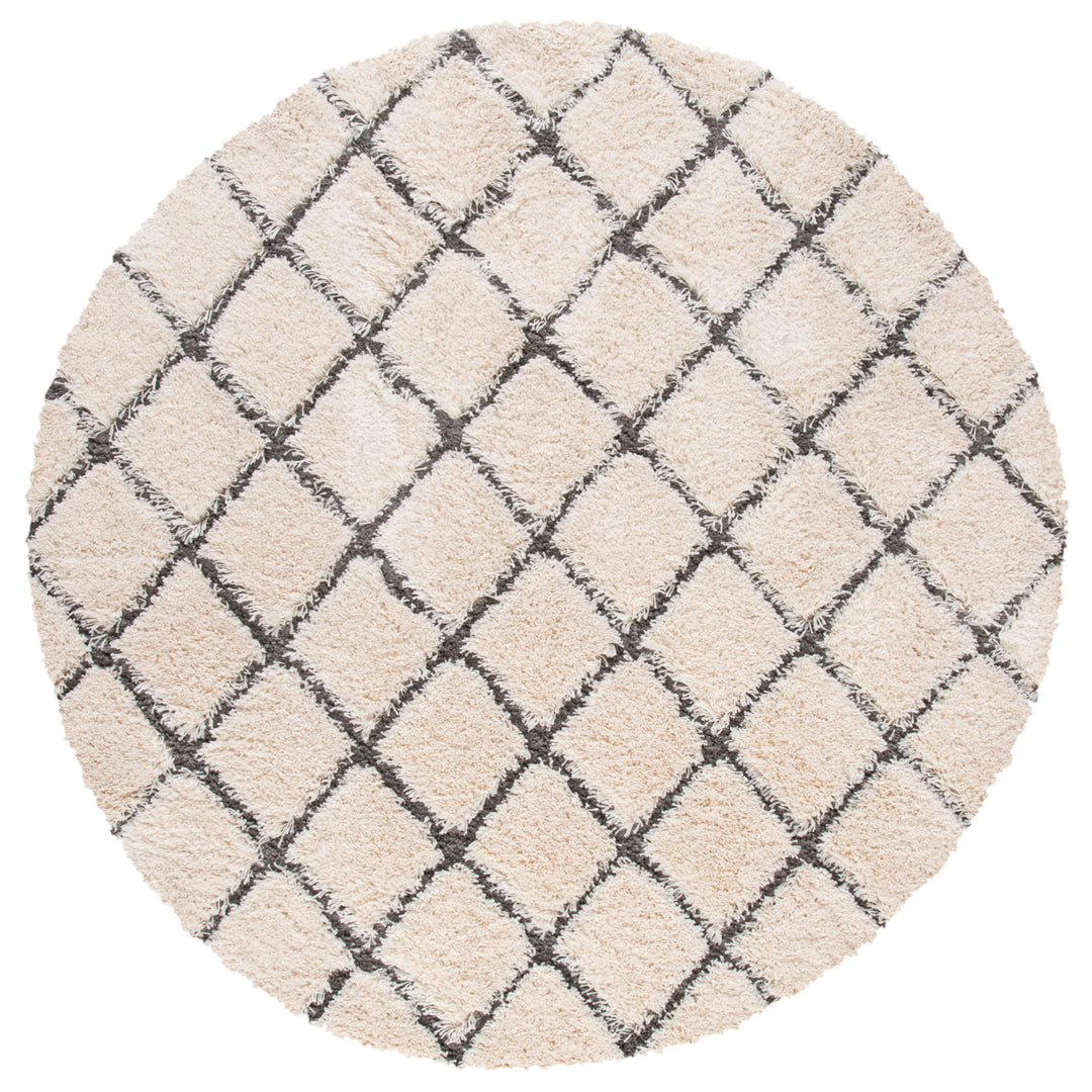 SAFAVIEH Adriana Shag Collection ARG780C Cream / Grey Rug Image 4