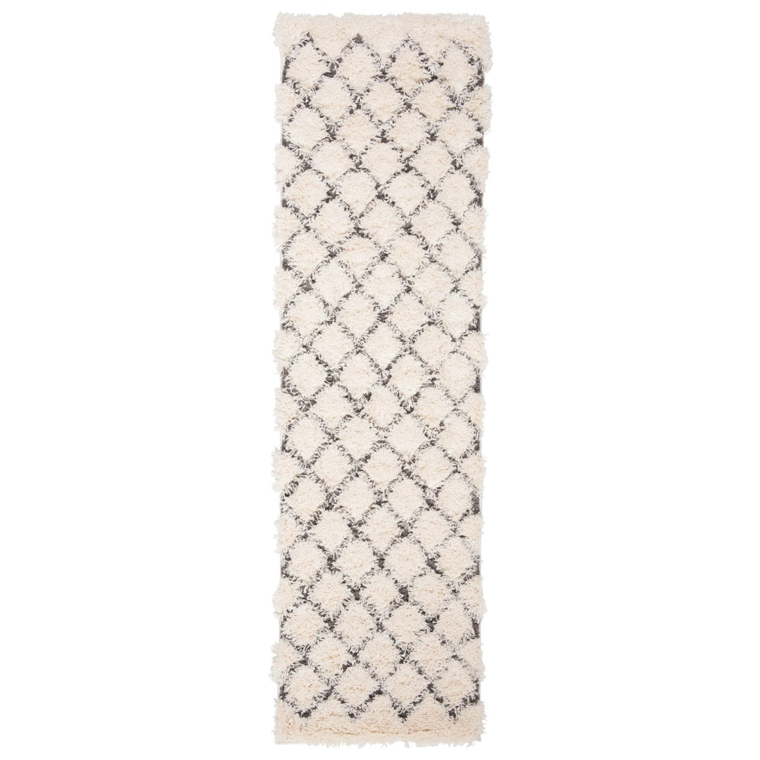 SAFAVIEH Adriana Shag Collection ARG780C Cream / Grey Rug Image 5