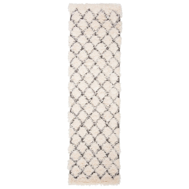 SAFAVIEH Adriana Shag Collection ARG780C Cream / Grey Rug Image 1