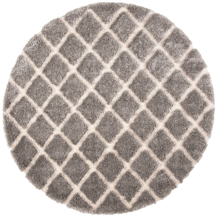 SAFAVIEH Adriana Shag ARG780G Light Grey / Cream Rug Image 4