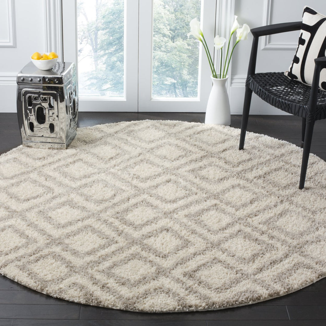 SAFAVIEH Arizona Shag Collection ASG740A Ivory/Beige Rug Image 2