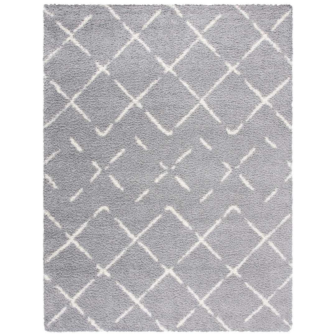 SAFAVIEH Arizona Shag Collection ASG743D Grey / Ivory Rug Image 1