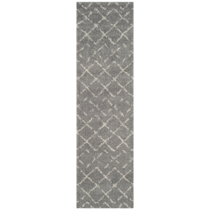 SAFAVIEH Arizona Shag Collection ASG743D Grey / Ivory Rug Image 5