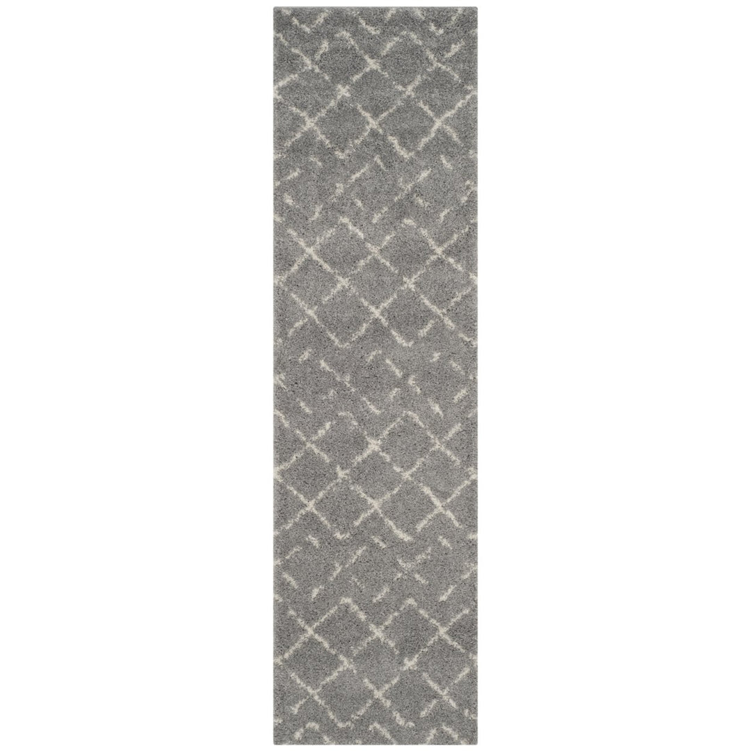 SAFAVIEH Arizona Shag Collection ASG743D Grey / Ivory Rug Image 1