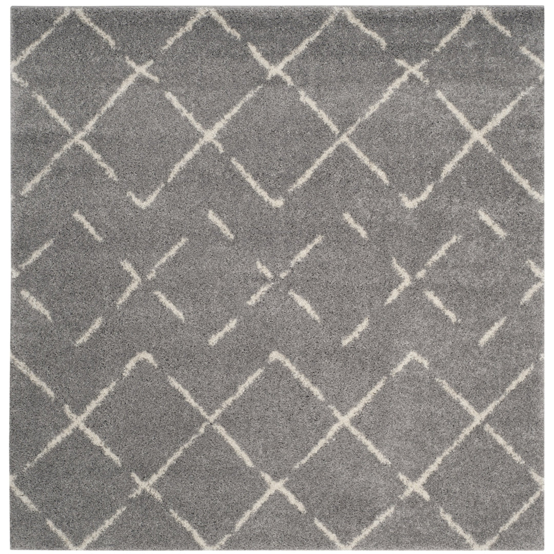 SAFAVIEH Arizona Shag Collection ASG743D Grey / Ivory Rug Image 6