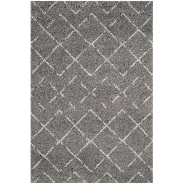 SAFAVIEH Arizona Shag Collection ASG743D Grey / Ivory Rug Image 10