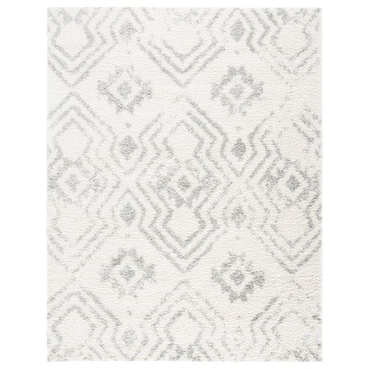 SAFAVIEH Arizona Shag Collection ASG746G Ivory / Grey Rug Image 1