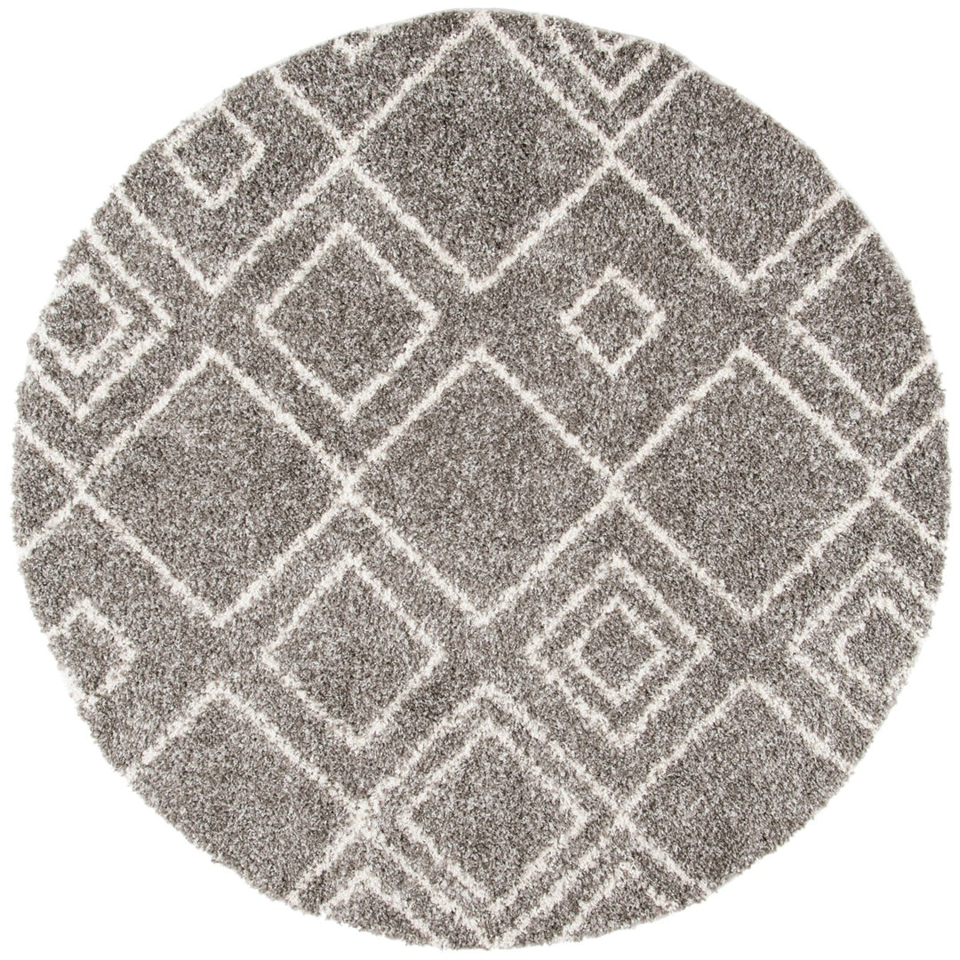 SAFAVIEH Arizona Shag Collection ASG744B Brown/Ivory Rug Image 1