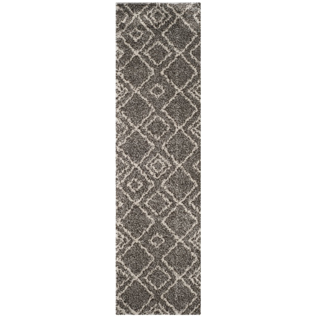 SAFAVIEH Arizona Shag Collection ASG744B Brown/Ivory Rug Image 1