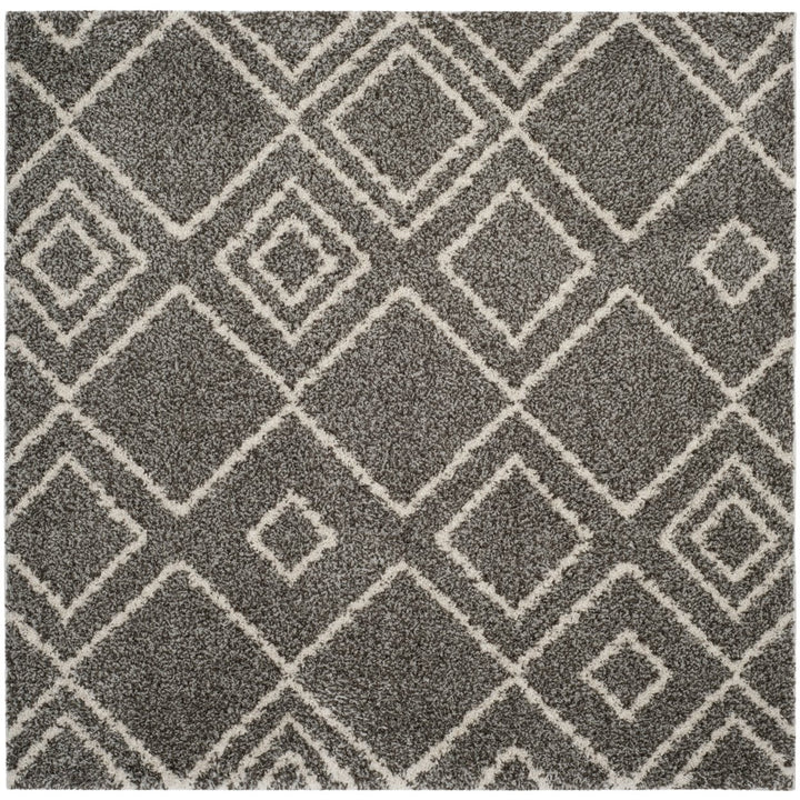 SAFAVIEH Arizona Shag Collection ASG744B Brown/Ivory Rug Image 1