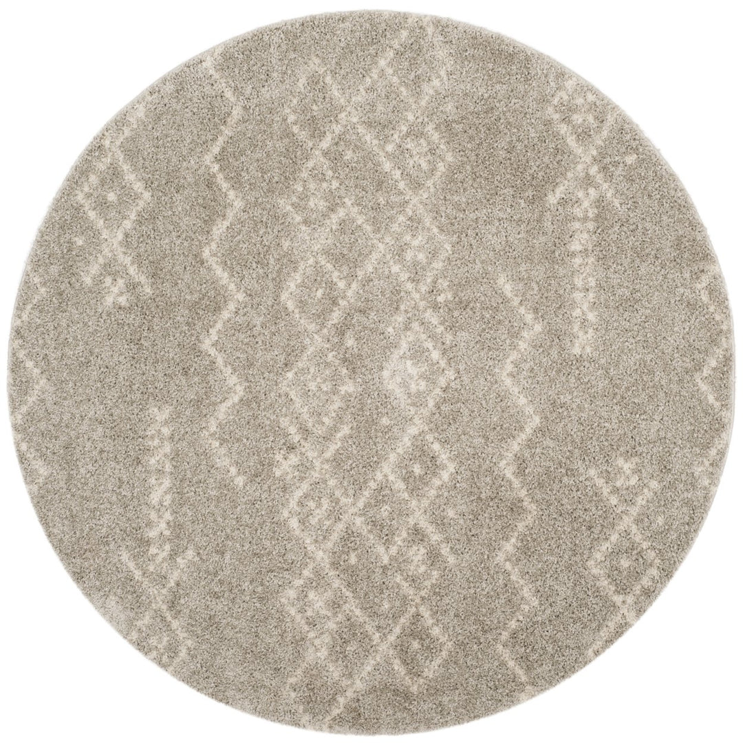 SAFAVIEH Arizona Shag Collection ASG745D Grey / Ivory Rug Image 4