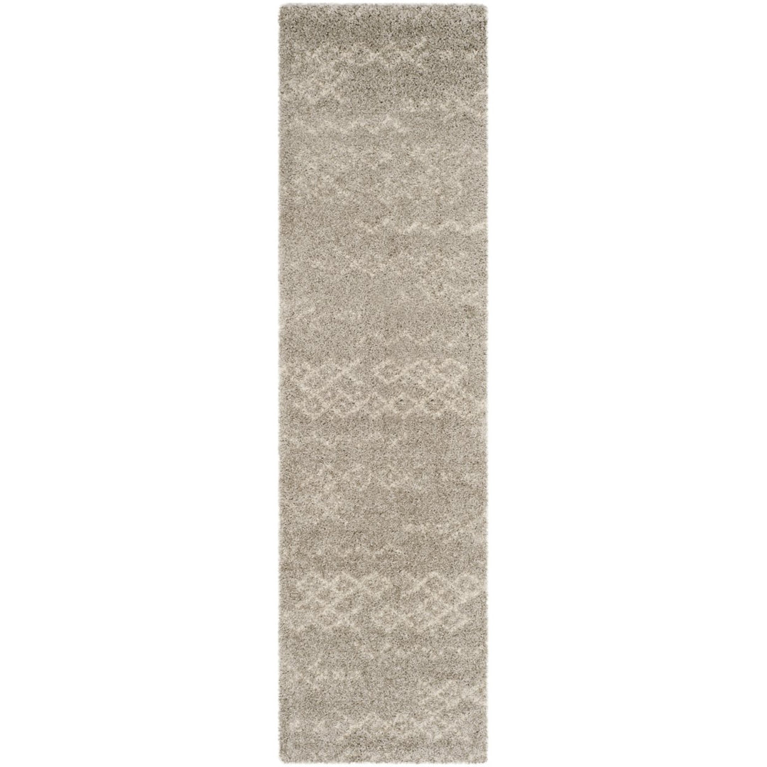 SAFAVIEH Arizona Shag Collection ASG745D Grey / Ivory Rug Image 5