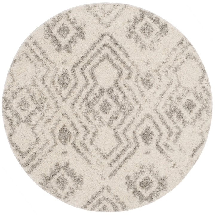 SAFAVIEH Arizona Shag Collection ASG746G Ivory / Grey Rug Image 4