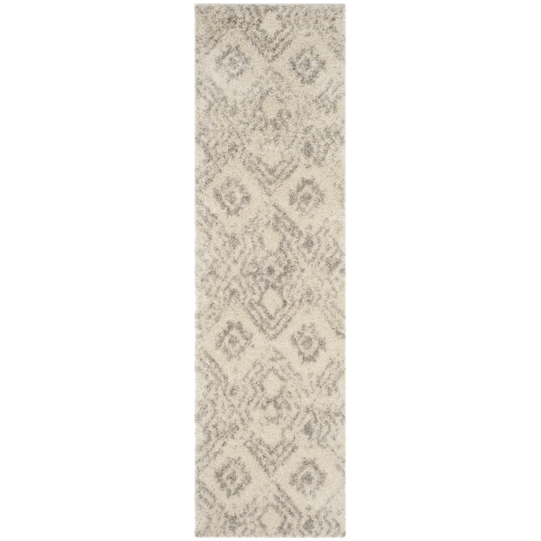 SAFAVIEH Arizona Shag Collection ASG746G Ivory / Grey Rug Image 5