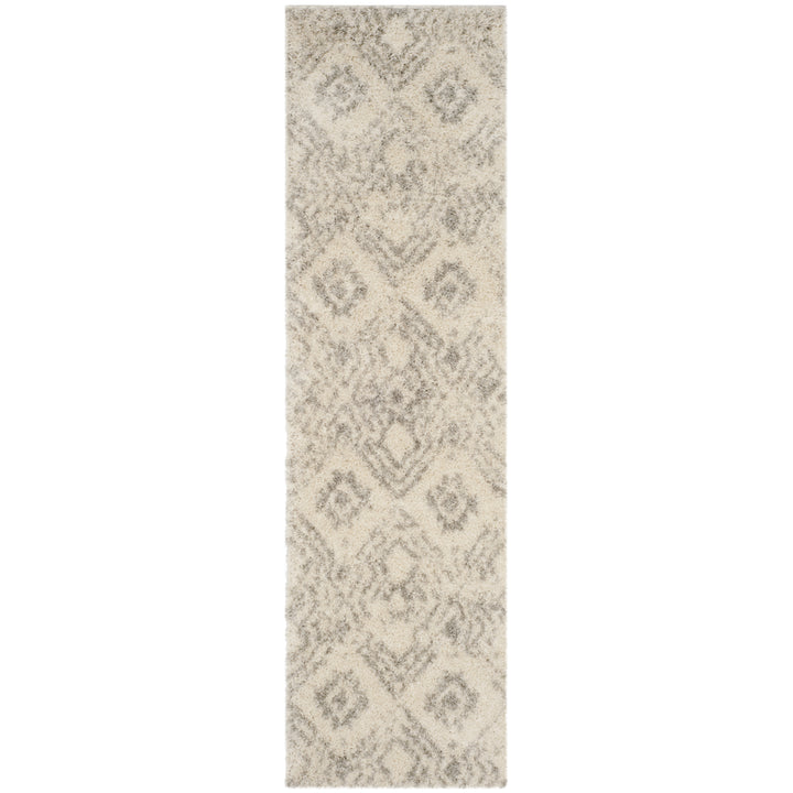 SAFAVIEH Arizona Shag Collection ASG746G Ivory / Grey Rug Image 5