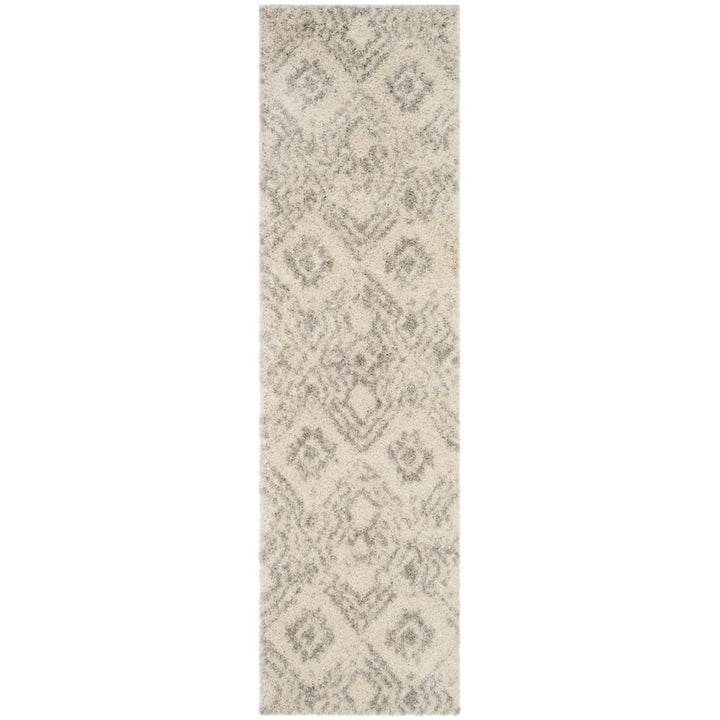 SAFAVIEH Arizona Shag Collection ASG746G Ivory / Grey Rug Image 1