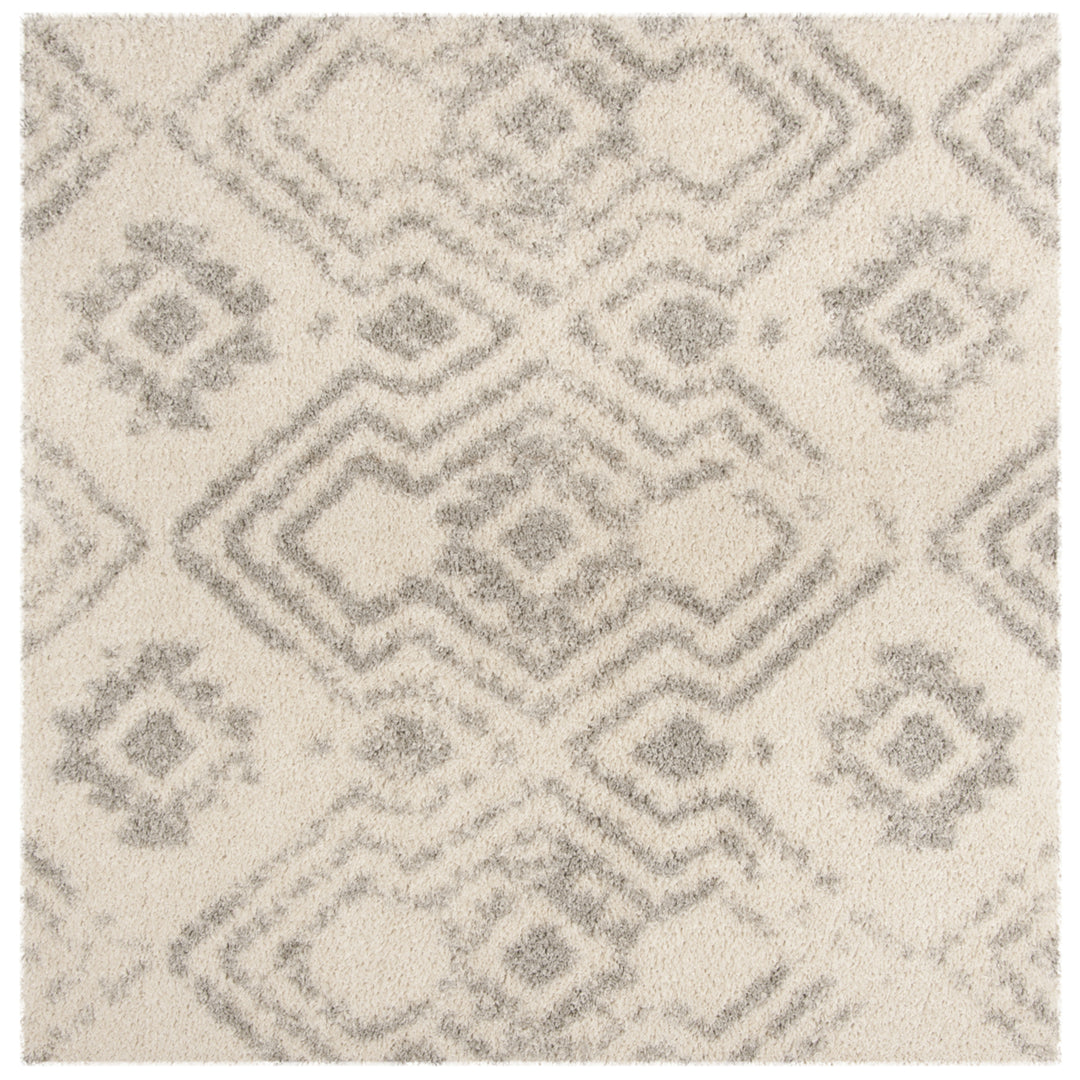 SAFAVIEH Arizona Shag Collection ASG746G Ivory / Grey Rug Image 6