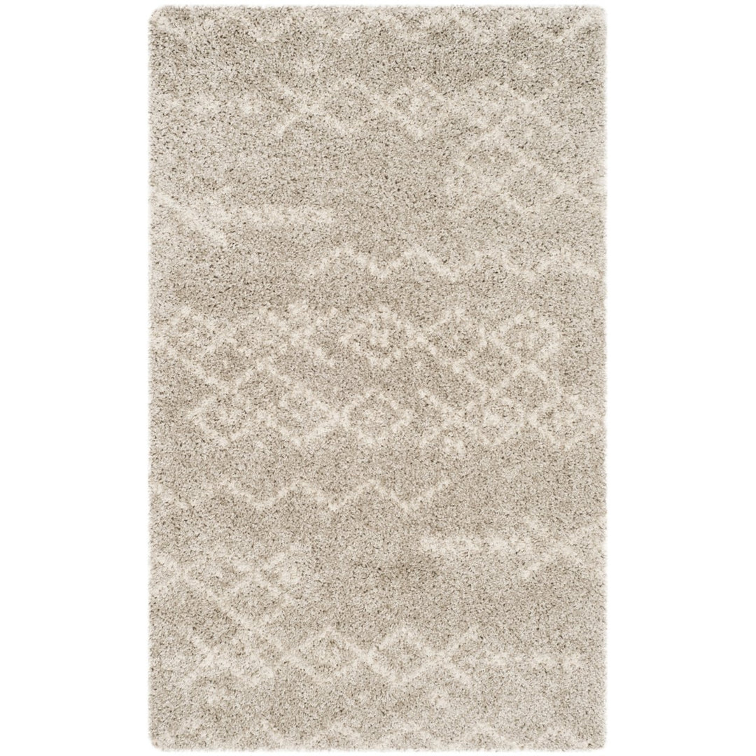 SAFAVIEH Arizona Shag Collection ASG745D Grey / Ivory Rug Image 8