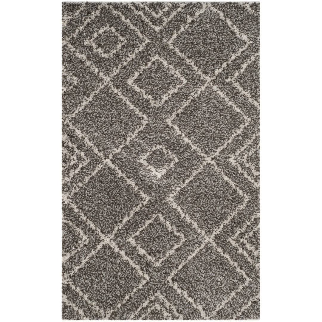 SAFAVIEH Arizona Shag Collection ASG744B Brown/Ivory Rug Image 1