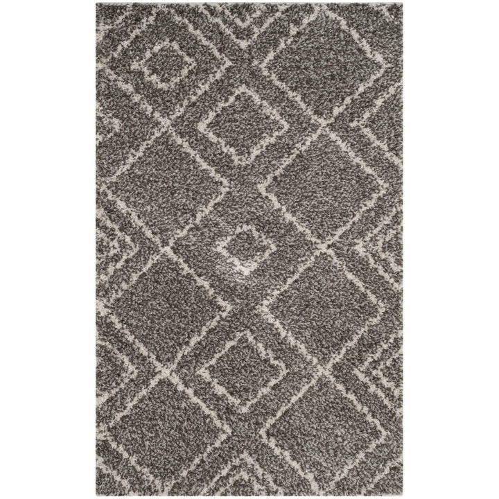 SAFAVIEH Arizona Shag Collection ASG744B Brown/Ivory Rug Image 1