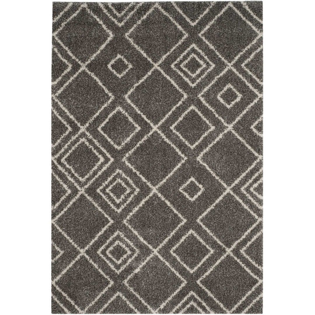 SAFAVIEH Arizona Shag Collection ASG744B Brown/Ivory Rug Image 1