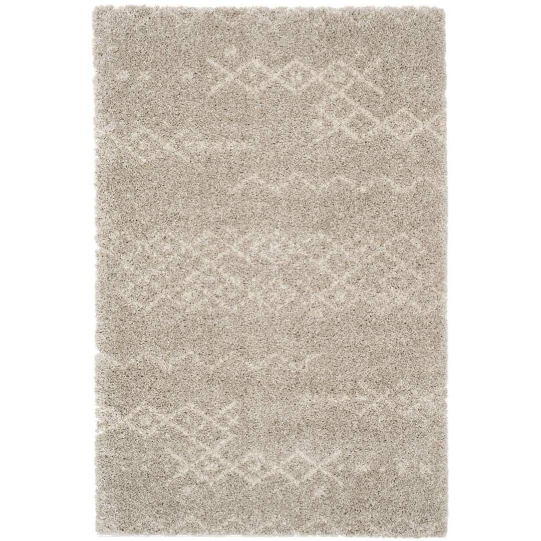 SAFAVIEH Arizona Shag Collection ASG745D Grey / Ivory Rug Image 10