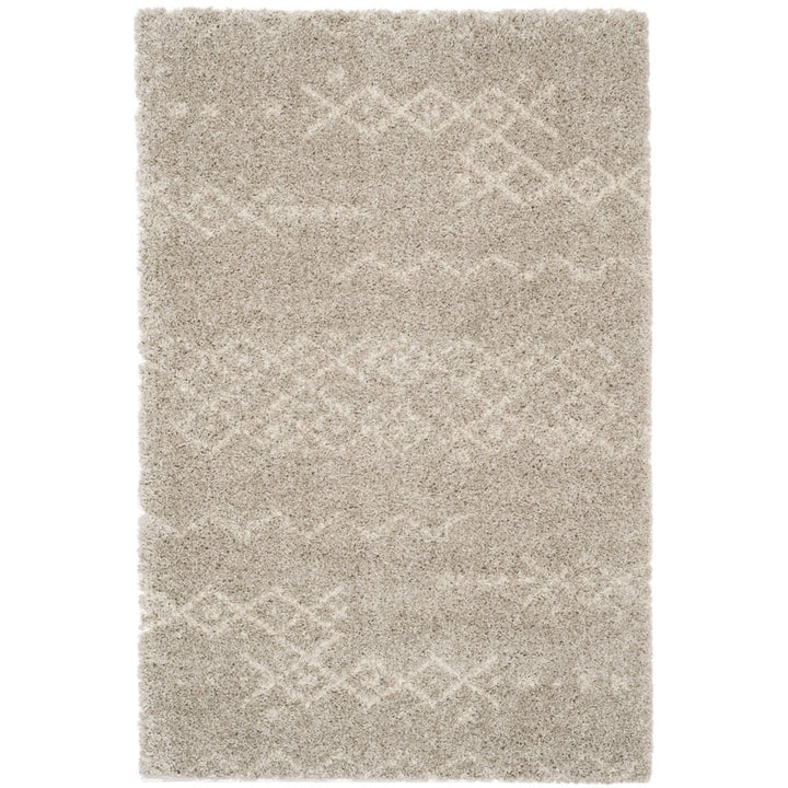 SAFAVIEH Arizona Shag Collection ASG745D Grey / Ivory Rug Image 10