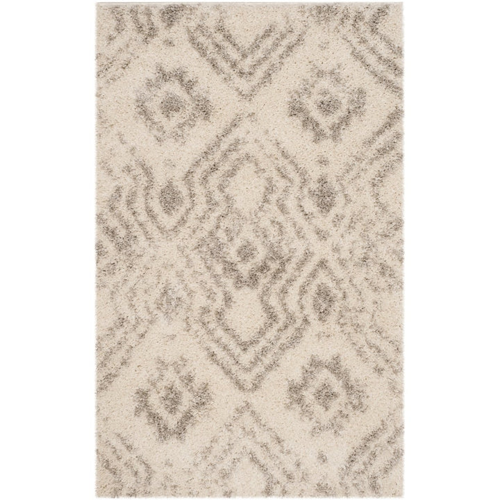 SAFAVIEH Arizona Shag Collection ASG746G Ivory / Grey Rug Image 8