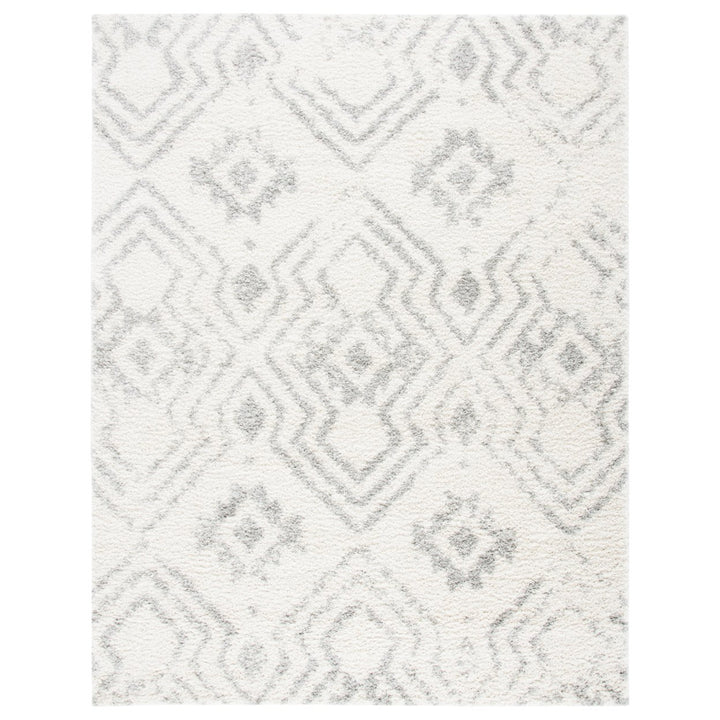 SAFAVIEH Arizona Shag Collection ASG746G Ivory / Grey Rug Image 1