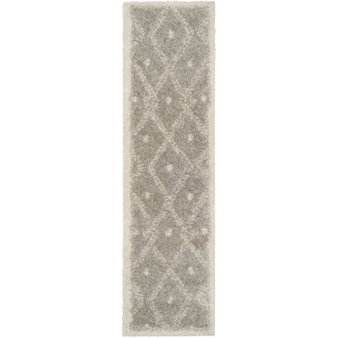 SAFAVIEH Arizona Shag Collection ASG748D Grey / Ivory Rug Image 1