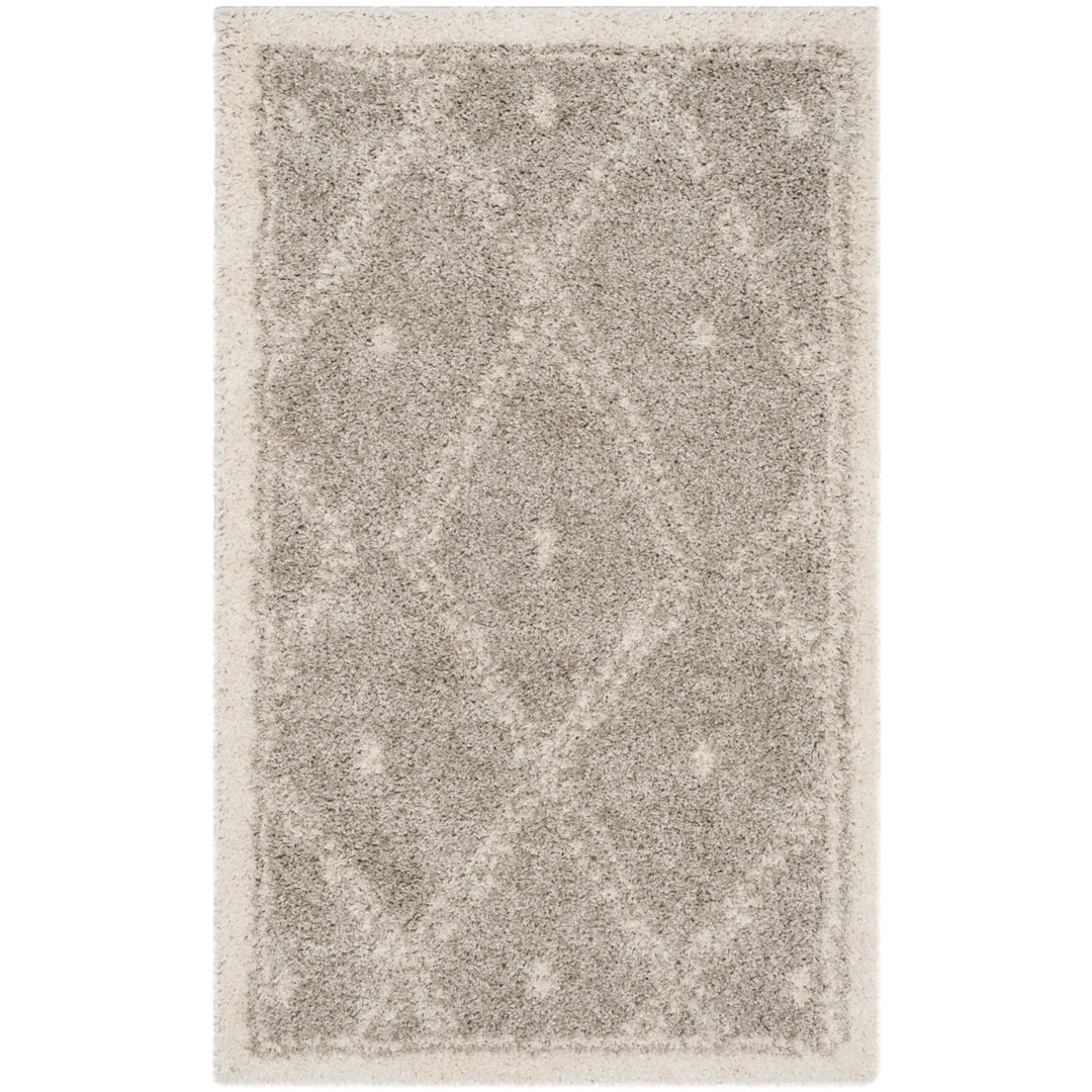 SAFAVIEH Arizona Shag Collection ASG748D Grey / Ivory Rug Image 1